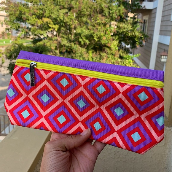 🛒 SET Clinique Makeup Cosmetics Bag Travel Case Colorful Clutch limited - Picture 2 of 6